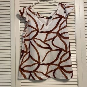 Flutter Sleeve Artsy Top | NWOT